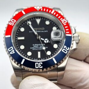 New Custom 40mm SeikoMod Automatic Watch Dive Watch